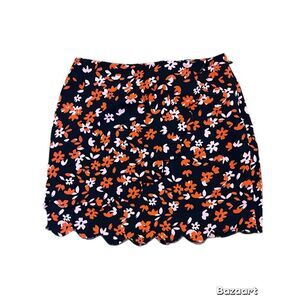 Draper James Navy Blue, Pink and Red Floral Mini Skirts size 8